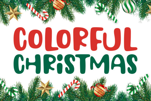 Colorful Christmas Font for Bold Editorial Design
