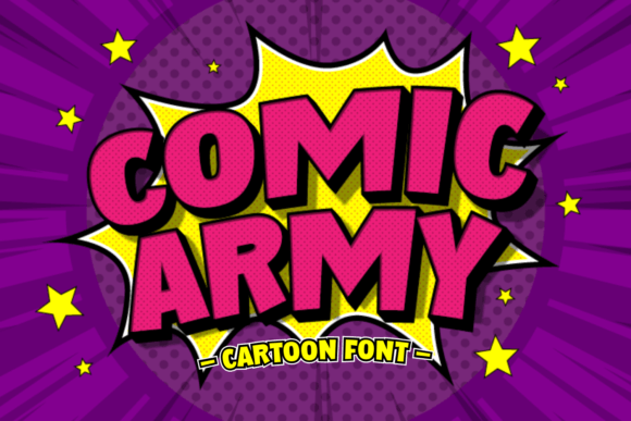 Comic Army Display Font for Bold Handmade Designs