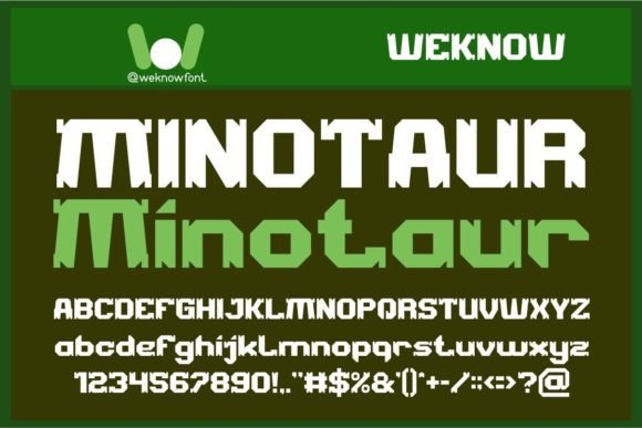 Exploring the Minotaur Techno Fantasy Display Font
