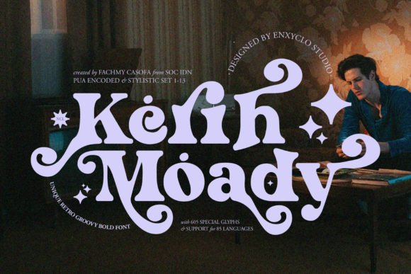 Kerih Moady Font for Editorial Design