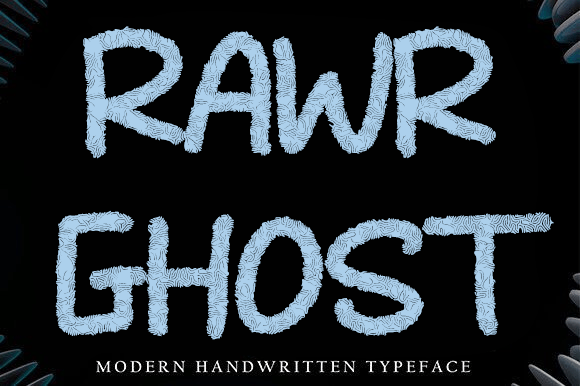 Rawr Ghost Display Font for Trendy Handmade Designs