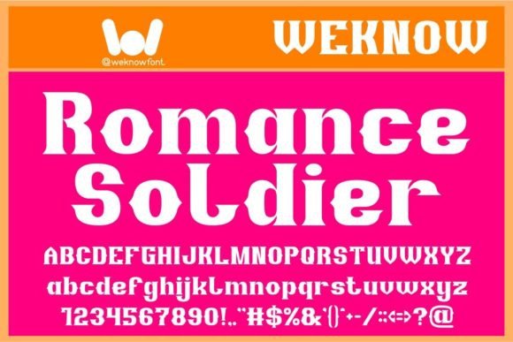 Romance Soldier: A Modern Gothic Display Font for Digital Branding