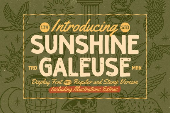 Sunshine Galeuse Display Font for Handmade Creators