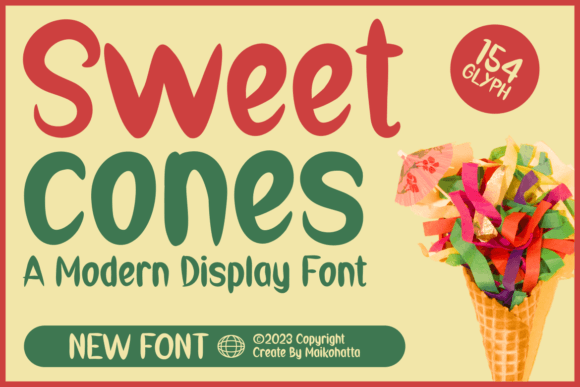 Sweet Cones Font: Christmas Display Fonts That Stop Scrolling