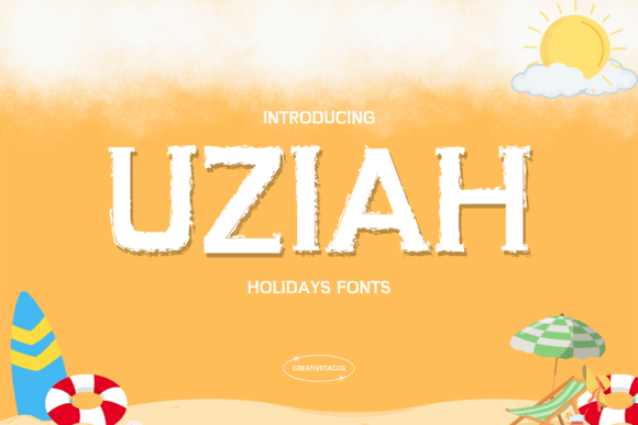 Uziah: A Bold Brush Display Font for Holiday Branding