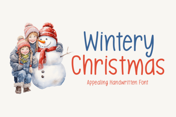 Wintery Christmas Font: A Sweet Handwritten Display Typeface for Editorial Design