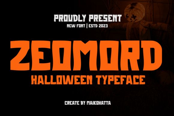 Zeomord: A Spooky Display Font for Halloween Editorial Design